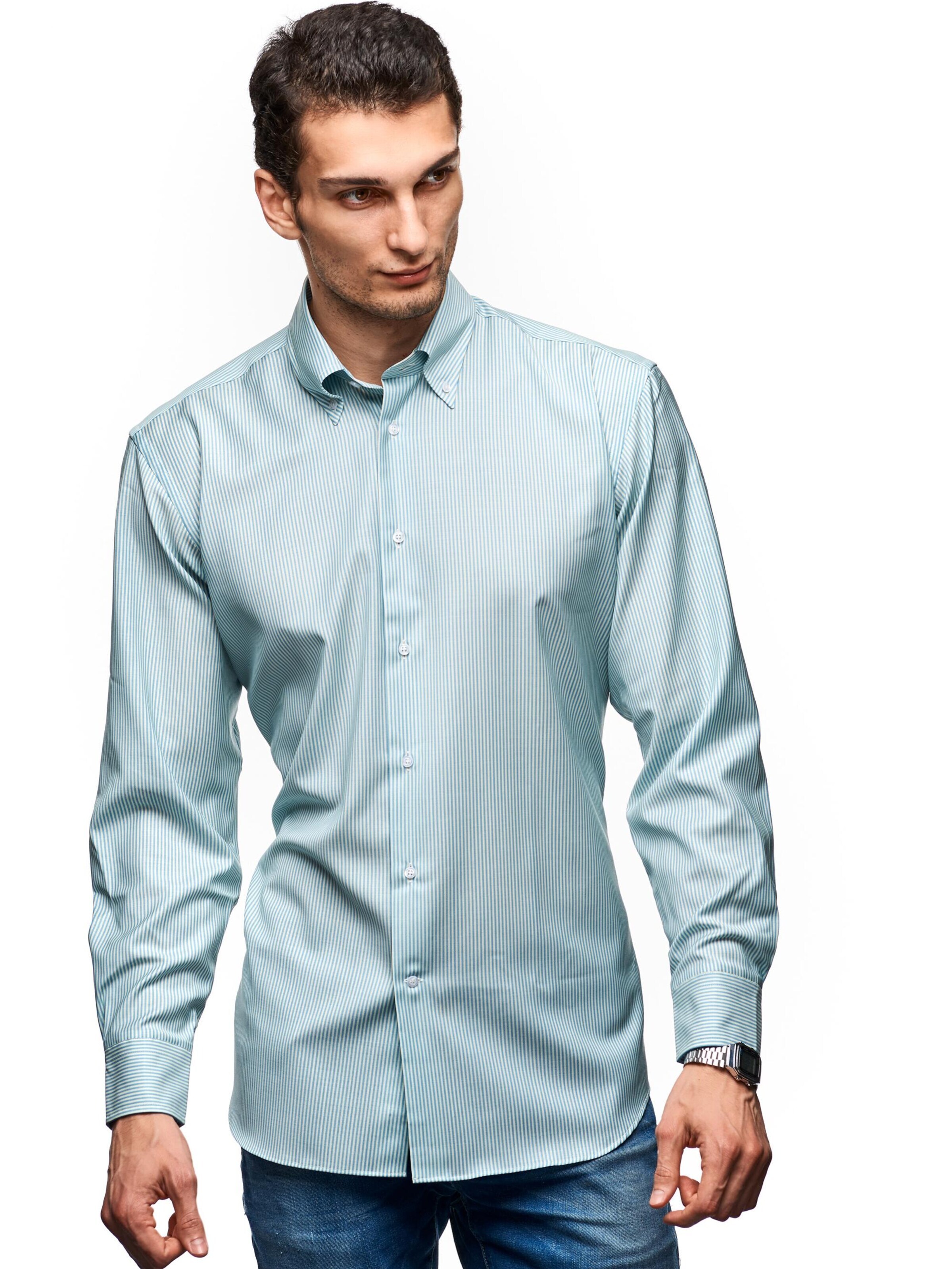 AlbumLeo Regular fit Overhemd in Blauw: voorkant
