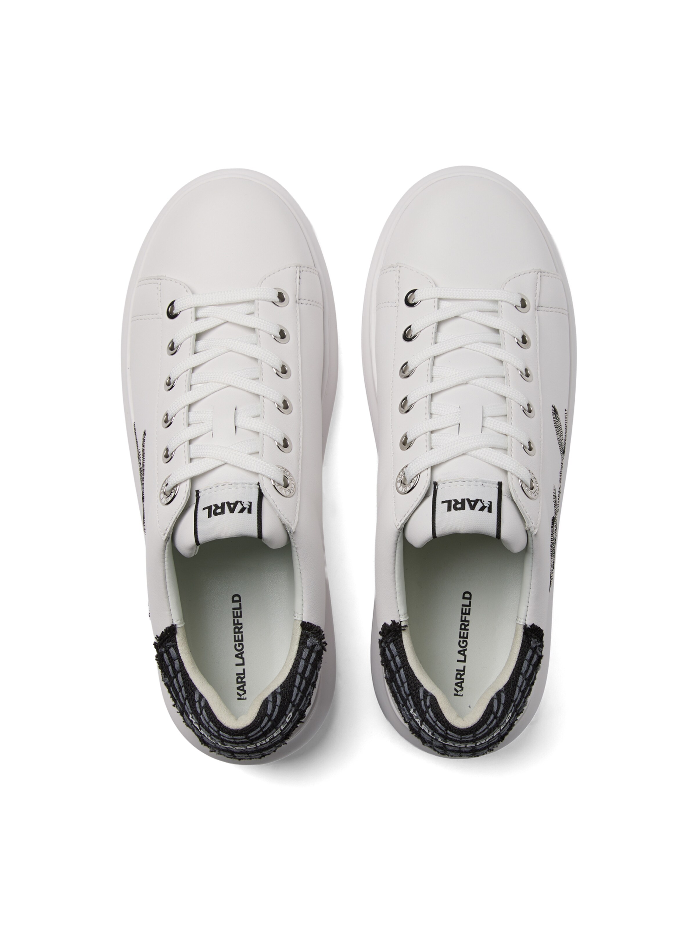 Karl Lagerfeld Trampki niskie ' KAPRI SIGNIA LOW TOP ' w kolorze biały