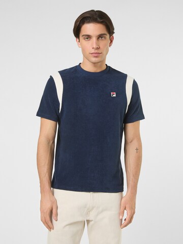 FILA - Camiseta 'EMPOLI regular blocked towelling t-shirt' en azul: frente