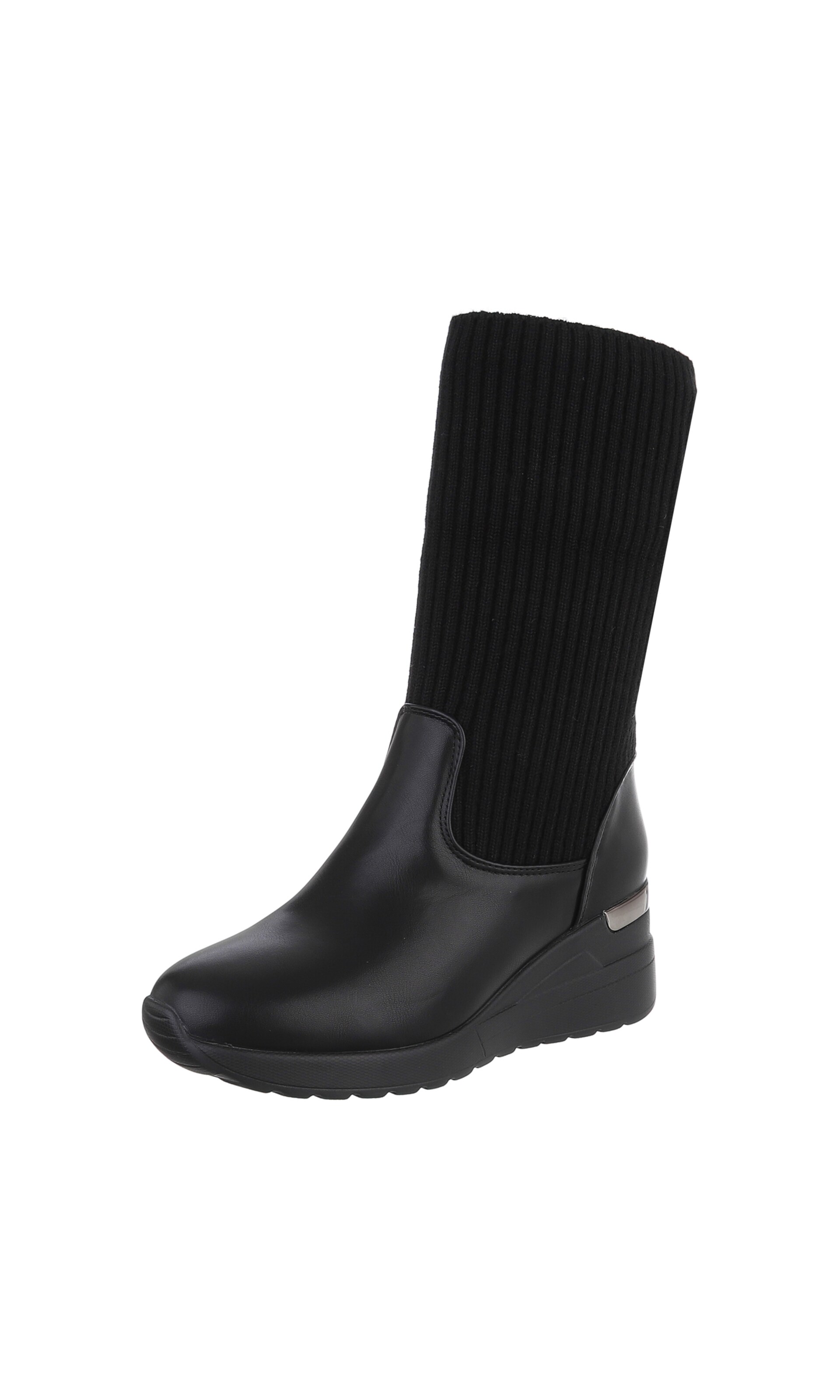 Ital-Design Boots in Black: front