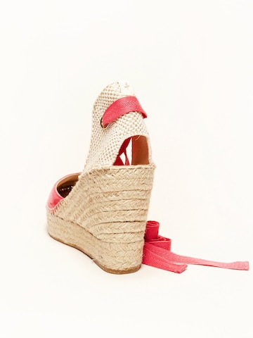 Sandalo 'Alpargata Cuña 10 cm' di Alhamas in rosa