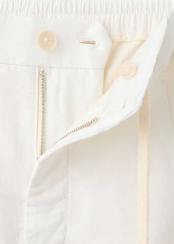 MANGO MAN Regular Pleat-Front Pants 'Sants' in White