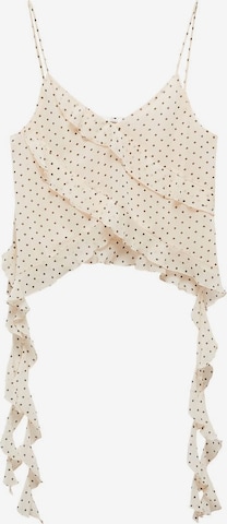 MANGO Top in Beige: voorkant