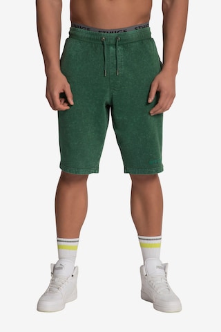 STHUGE Regular Workout Pants in Green: front