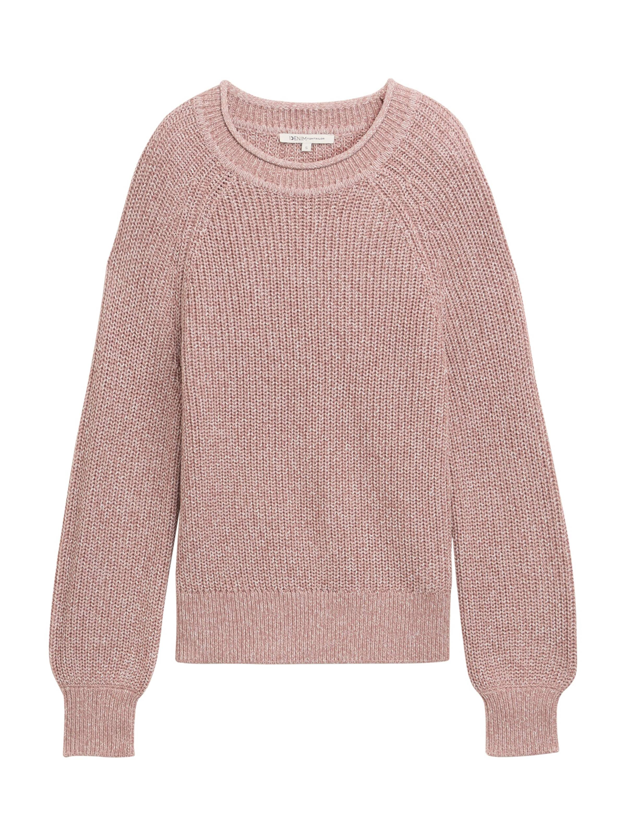 TOM TAILOR DENIM Svetr – fialová: přední strana