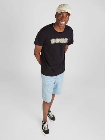 G-Star RAW Shirt 'Distressed' in Zwart