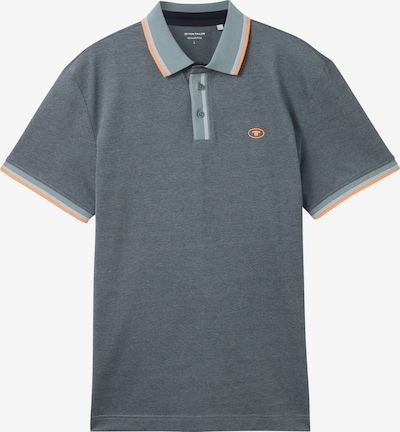 TOM TAILOR Poloshirt in dunkelgrau / pastellgrün / orange / weiß, Produktansicht