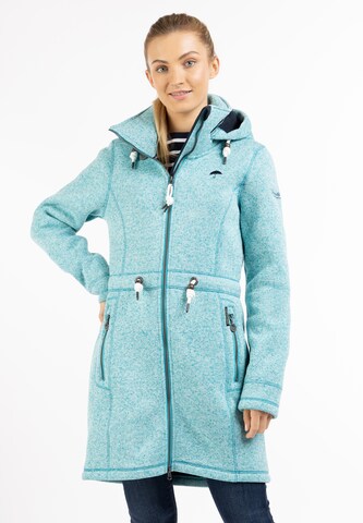 Schmuddelwedda Knitted Coat in Blue: front