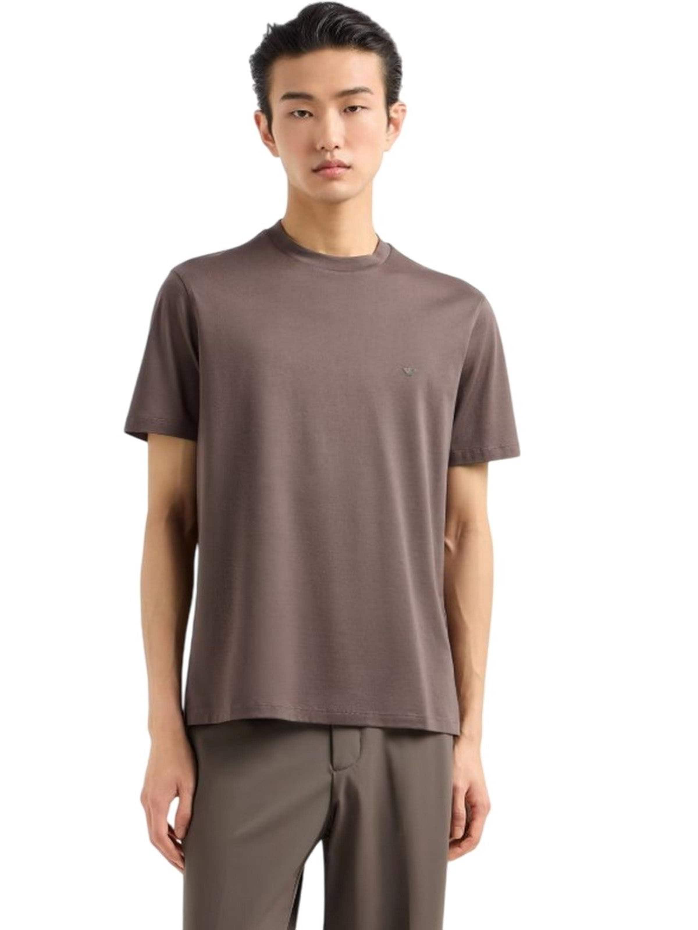 Emporio Armani - Camiseta térmica en marrón