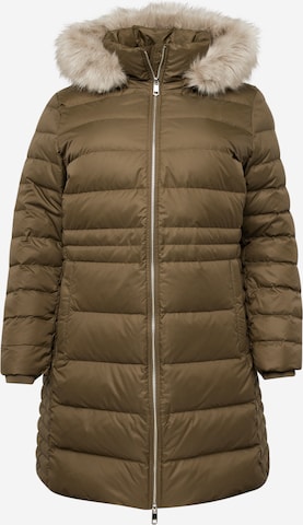 Tommy Hilfiger Curve Winter Coat in Green: front