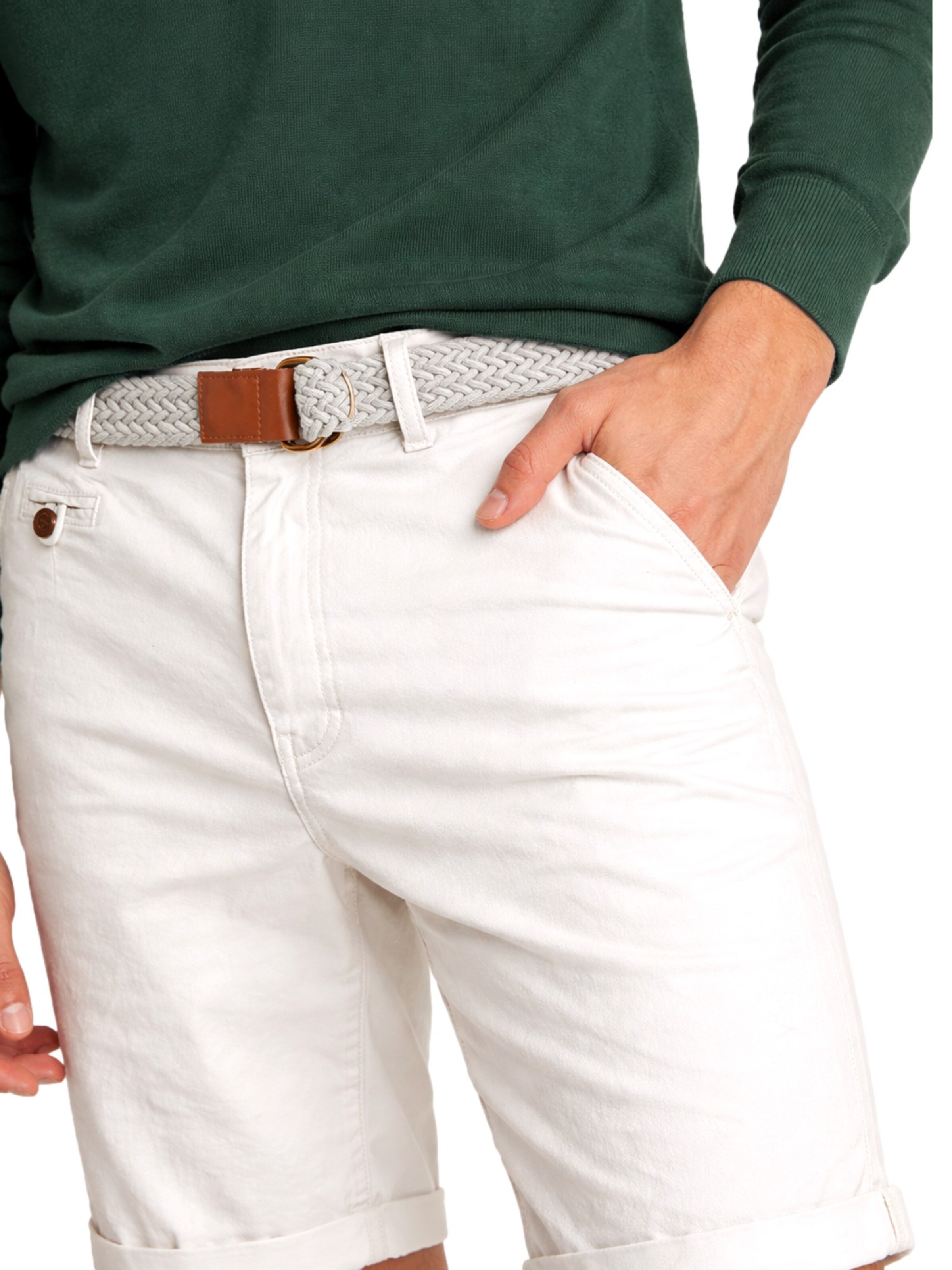 INDICODE Regular Broek 'Conor' in Wit