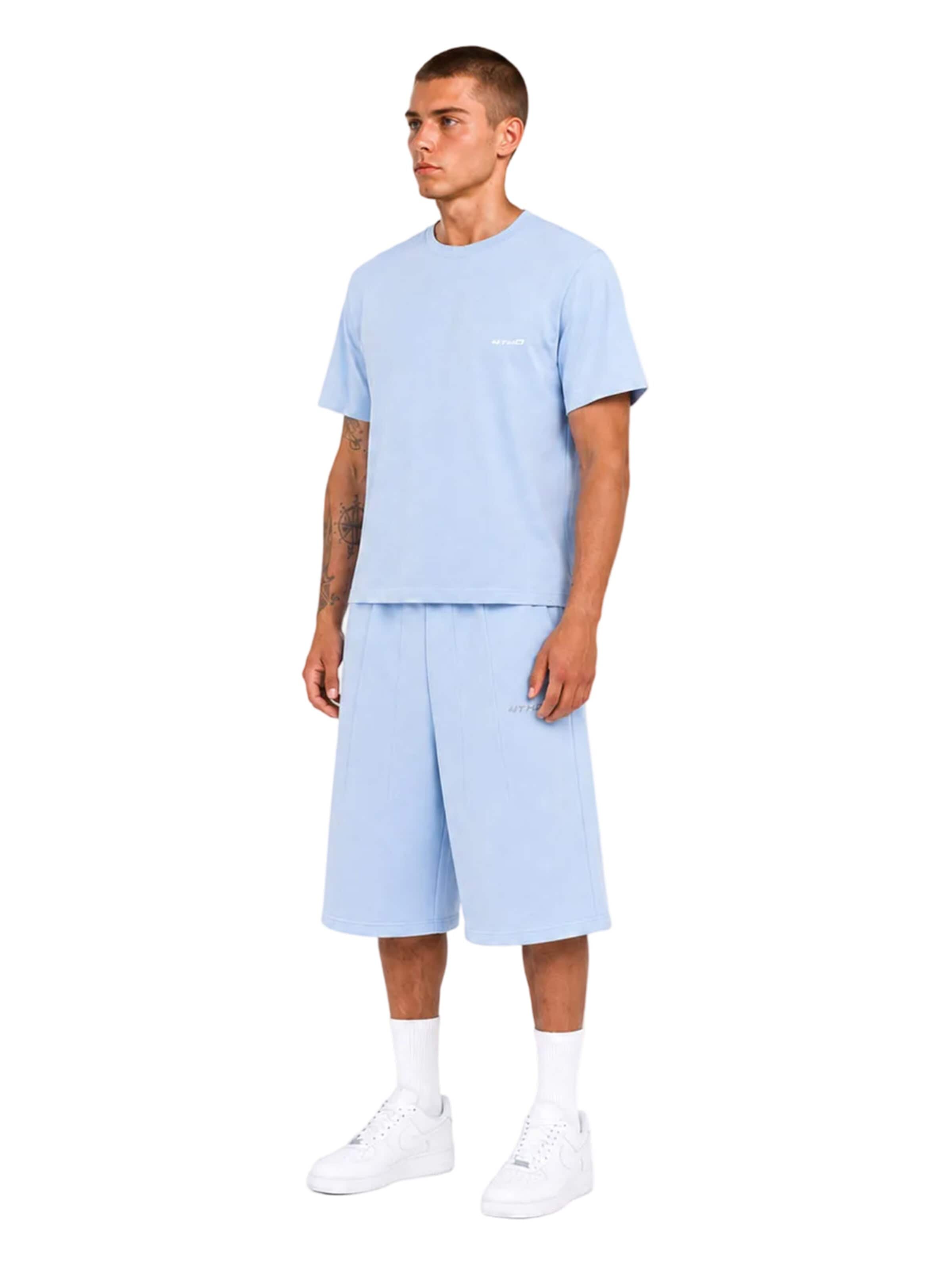 4thD - Camiseta 'Slim Fit Tee - Sky Blue' en azul