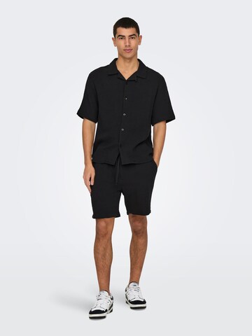 Only & Sons Regular Pants 'ONSTel-Pas' in Black