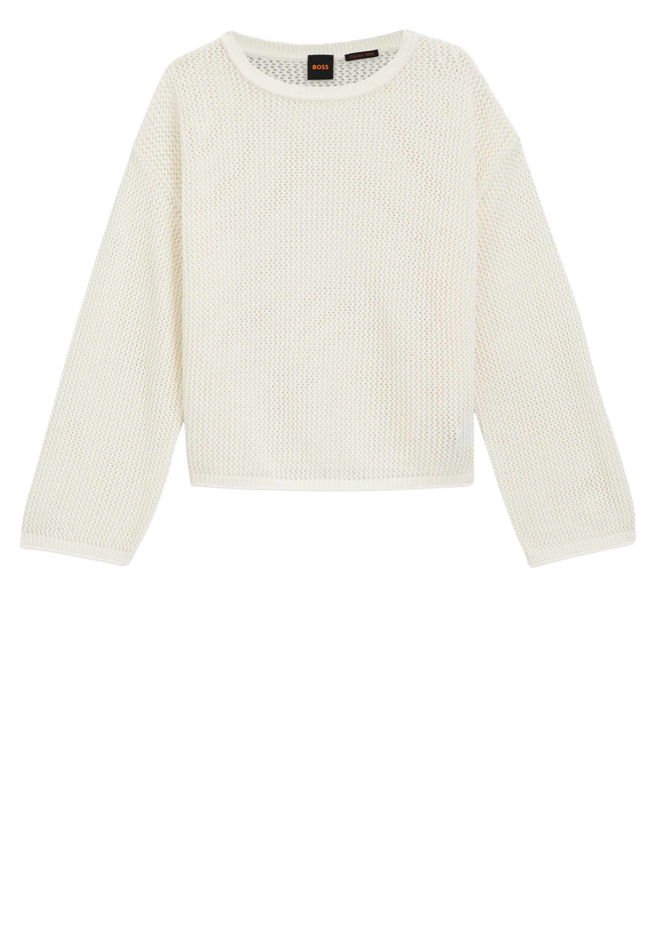BOSS Sweatshirt in Weiß: Vorderseite