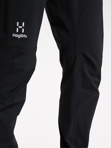 Haglöfs Slim fit Outdoor Pants 'Morän' in Black