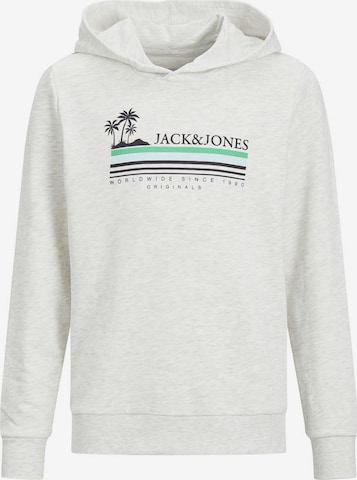 Jack & Jones Junior Sweatshirt in Wit: voorkant