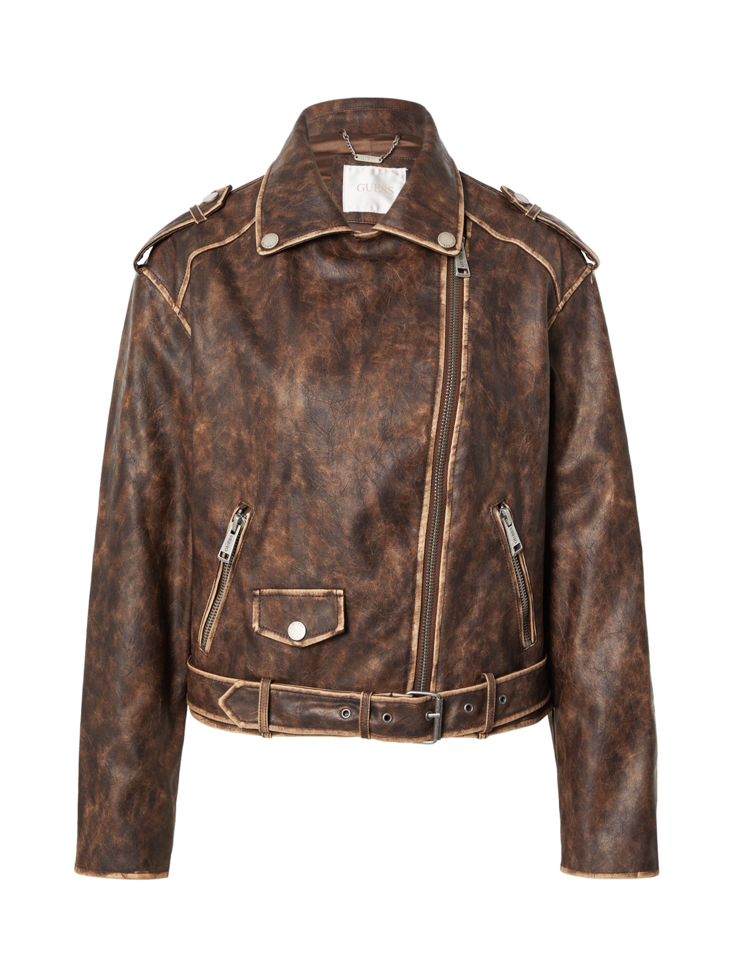GUESS Between-Season Jacket 'CHARLENE' in Brown: front