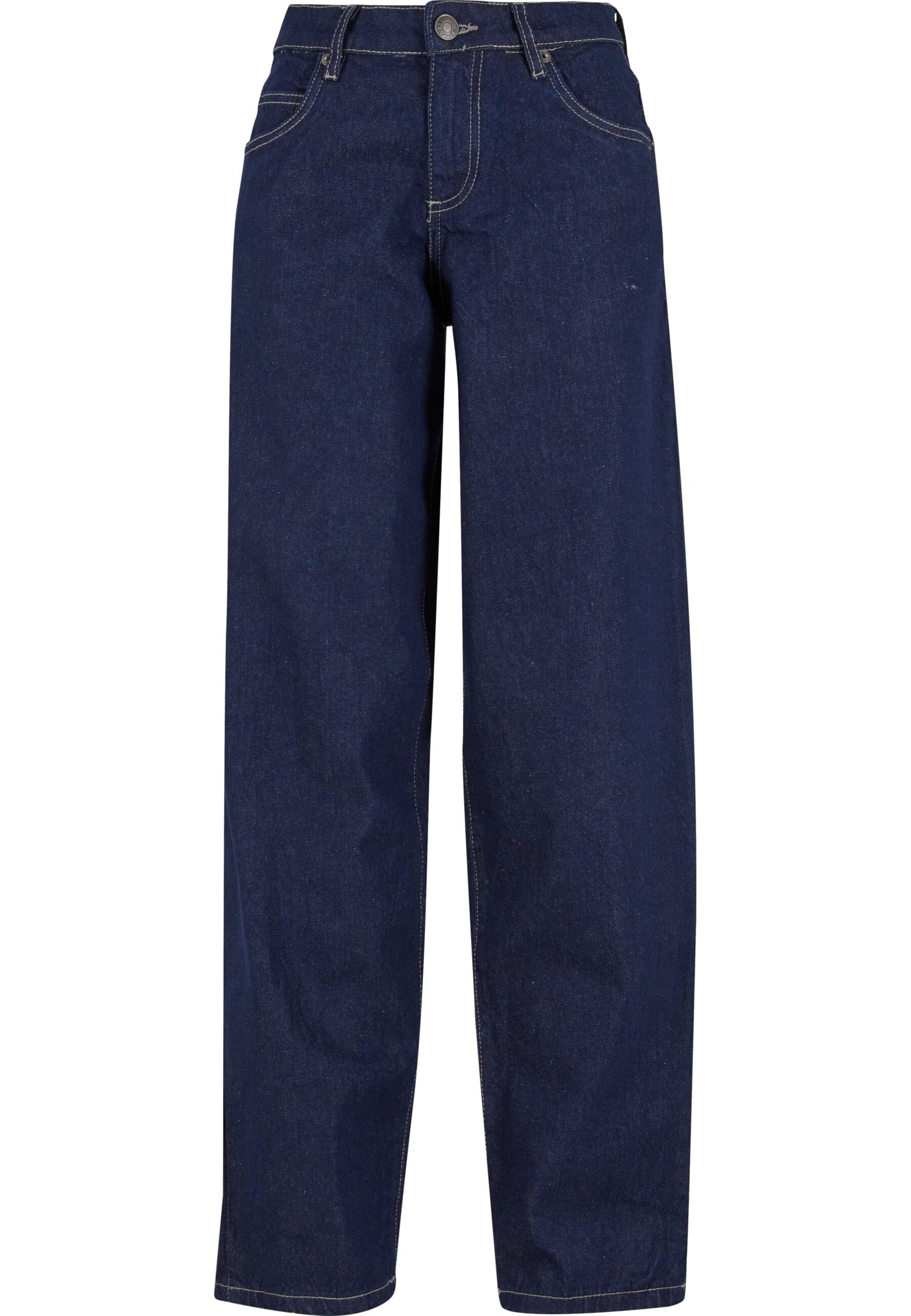 Urban Classics Teksapüksid, värv sinine: eest vaates