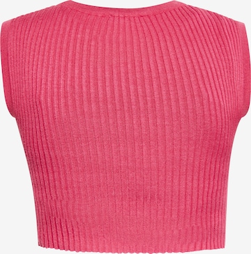 swirly Knitted Top in Pink