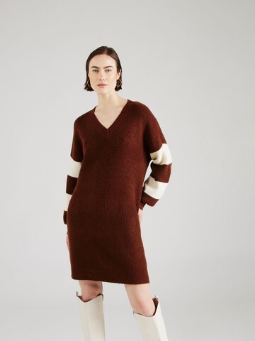 VERO MODA Knitted dress 'HEJA' in Brown: front