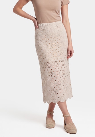 usha FESTIVAL - Falda en beige: frente