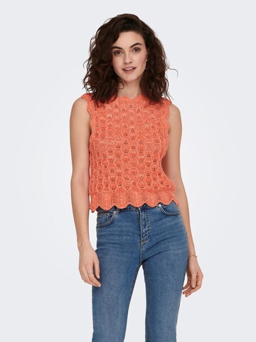 ONLY - Top de punto 'Luna' en naranja: frente