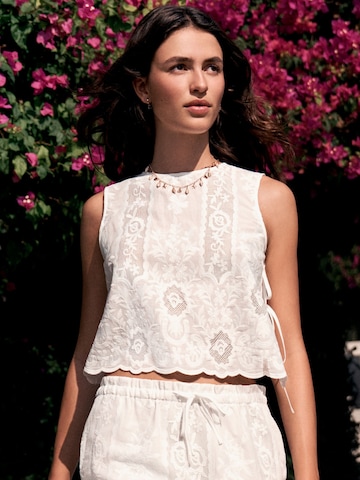 Next Blouse in Wit: voorkant