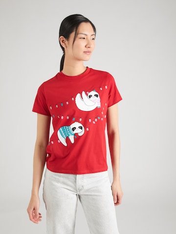 PIECES T-Shirt 'HANNIS' in Rot: predná strana