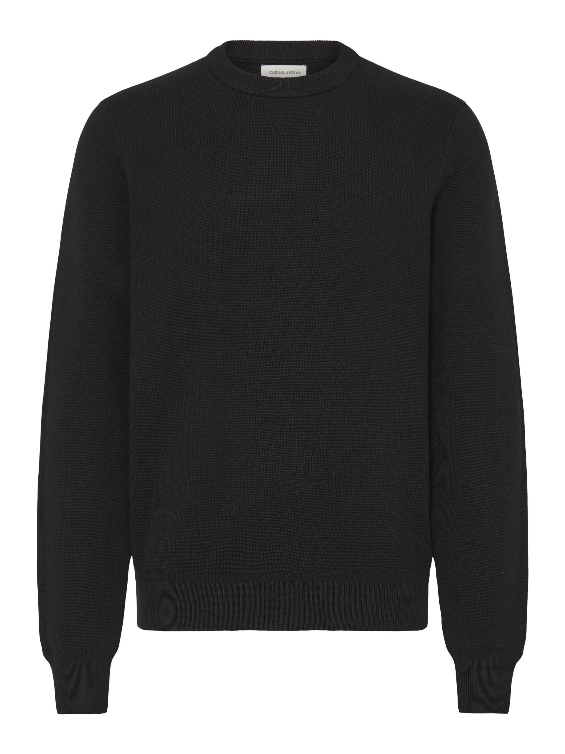 Casual Friday Strickpullover ' CFTHEO ' in Schwarz: Vorderseite