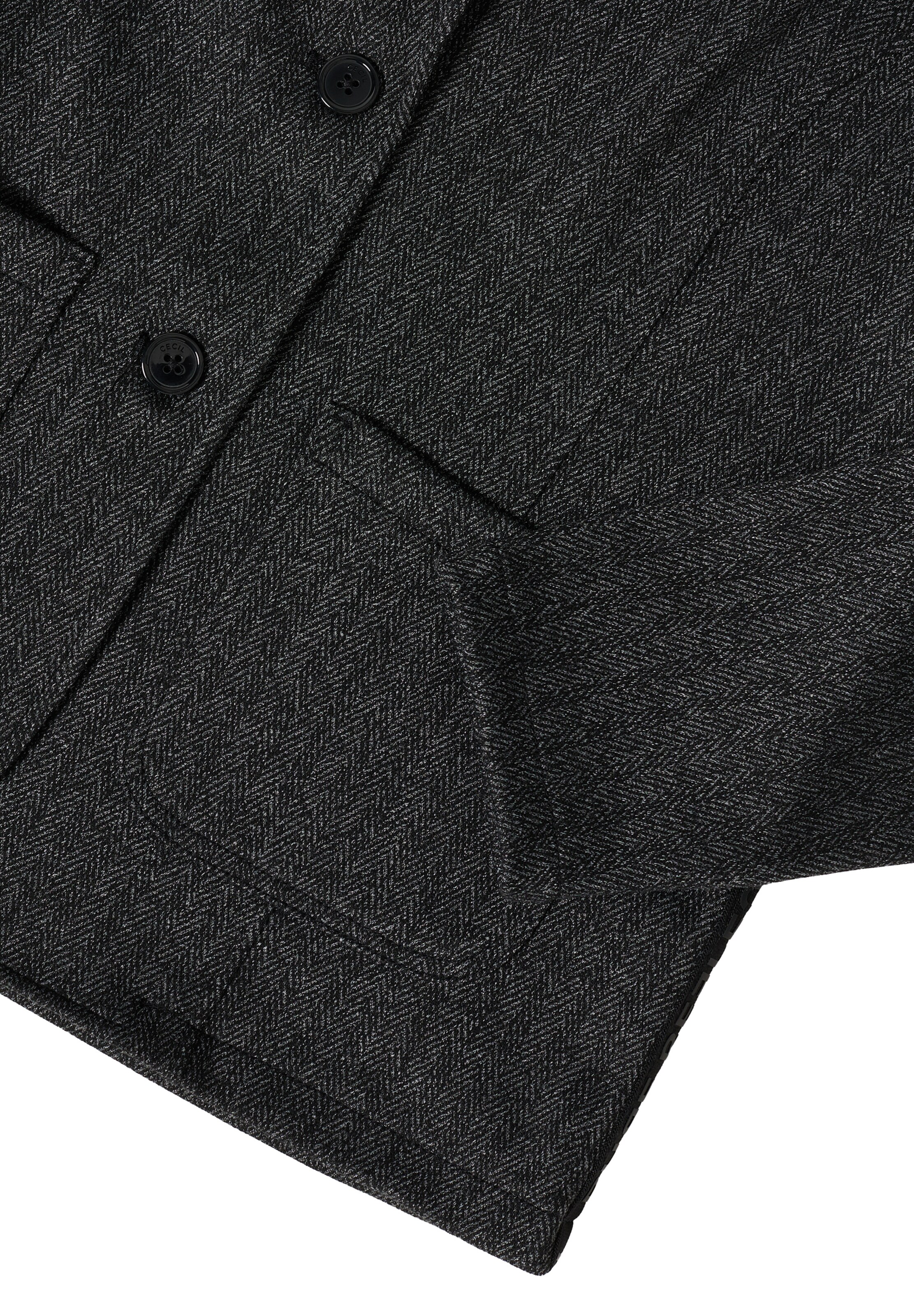 CECIL Blazer 'Herringbone' in Schwarz
