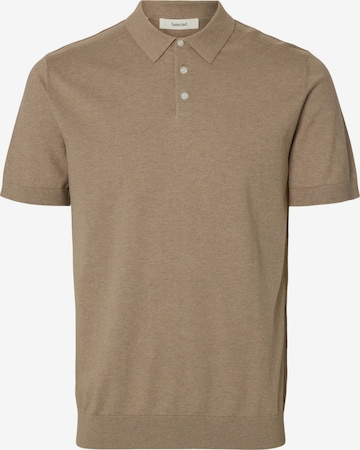 SELECTED Trui 'SLHBERG' in Bruin: voorkant
