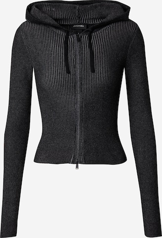 Monki Knit Cardigan in Black: front