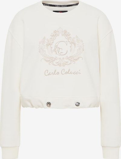 Carlo Colucci Sweatshirt ' De Bacco ' in beige / weiß, Produktansicht