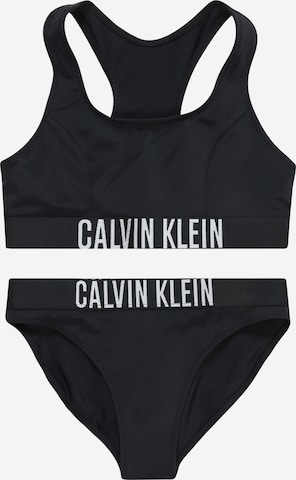 Calvin Klein Swimwear Бюстие Бански тип бикини в черно: отпред