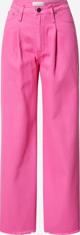 LeGer by Lena Gercke Wide leg Pleated Jeans 'Greta' in Pink: front