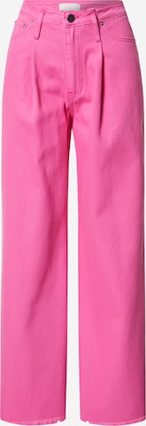 LeGer by Lena Gercke - Pierna ancha Pantalón vaquero plisado 'Greta' en rosa: frente