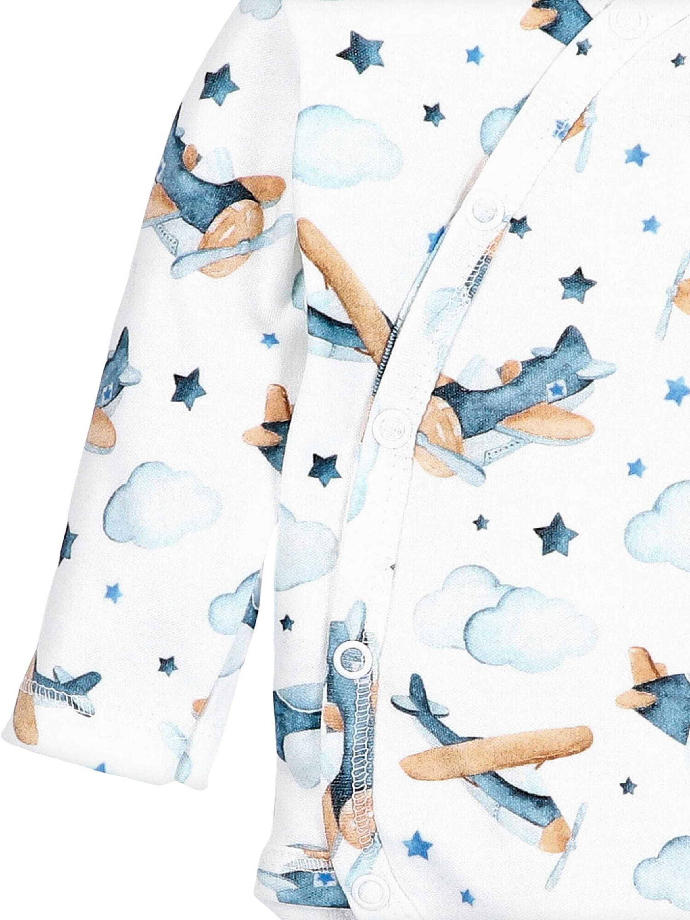 Barboteuse / body 'Flugzeug' NINI en blanc