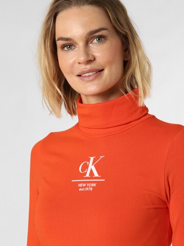Robes en maille Calvin Klein Jeans en orange