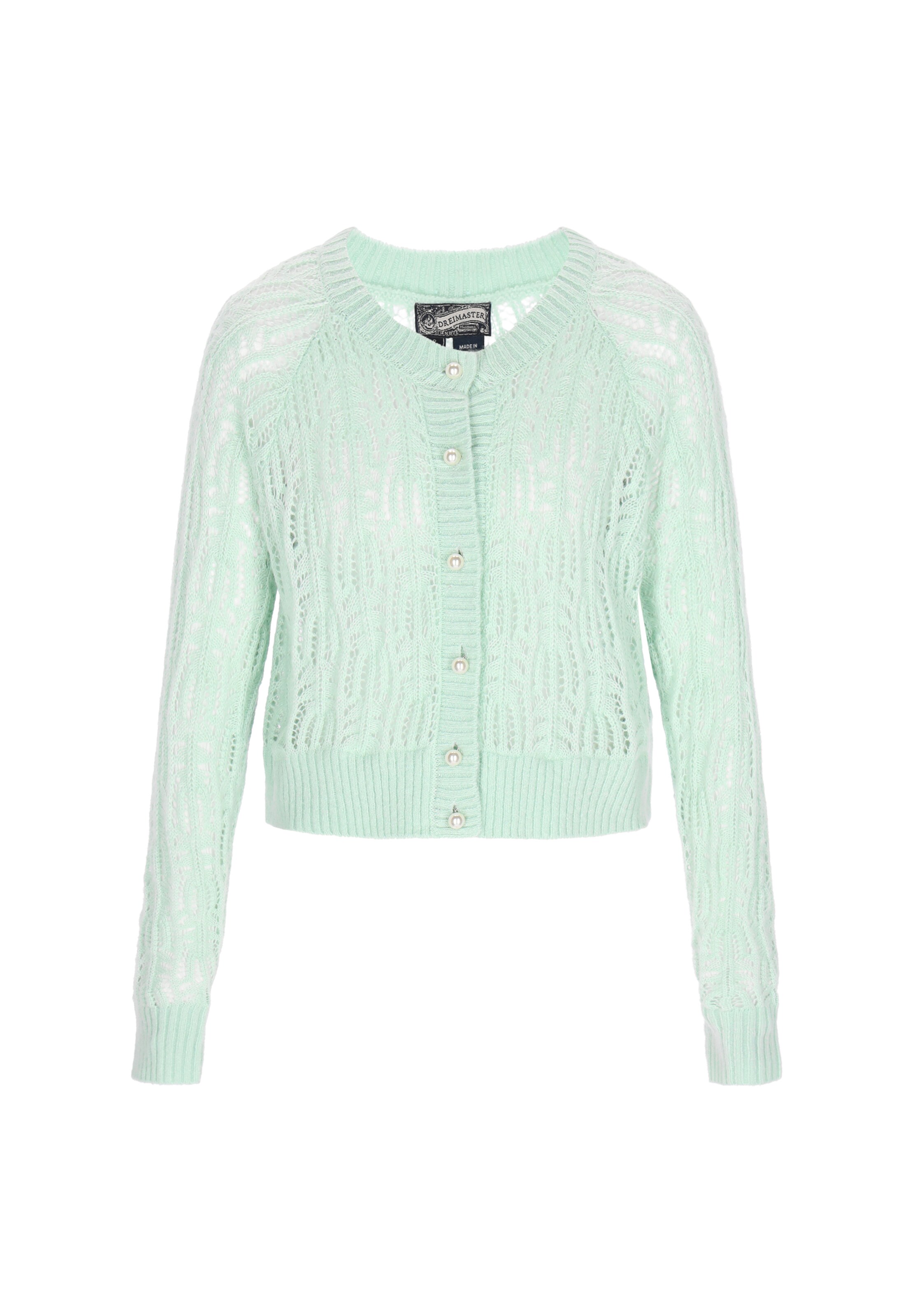 Cardigan 'Vintage' DreiMaster Vintage en vert : devant