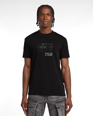 G-STAR Shirt in Zwart: voorkant