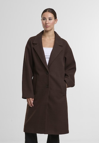 Urban Classics Between-seasons coat in Brown: front