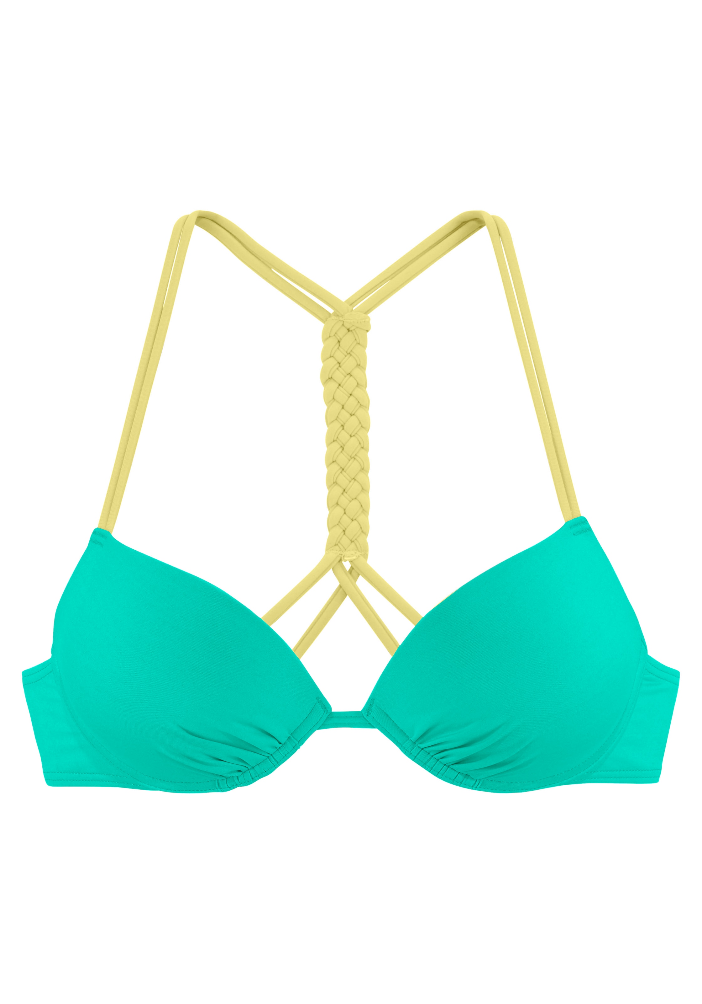 VENICE BEACH Bikini top in Green: front
