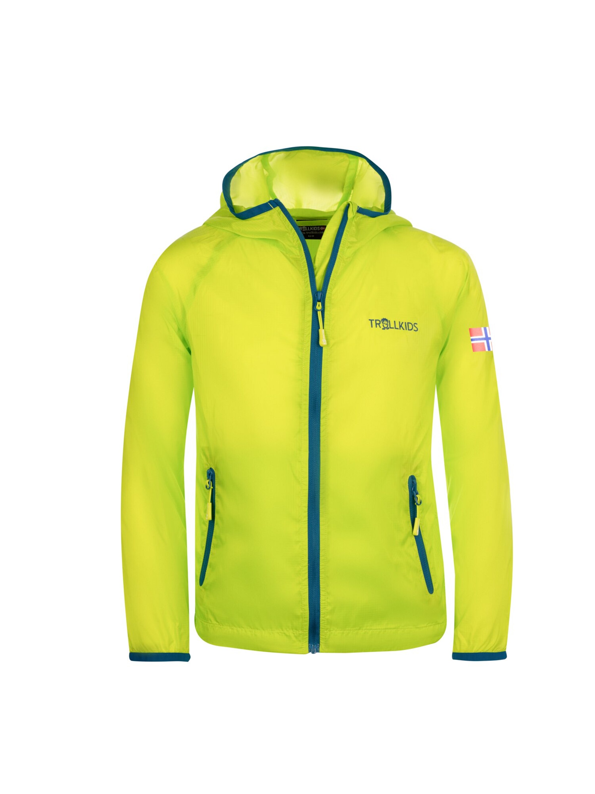 TROLLKIDS Outdoor jacket in Green: front