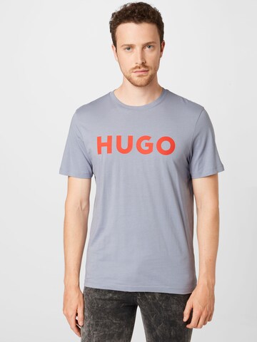 HUGO Тениска 'Dulivio' в синьо: отпред