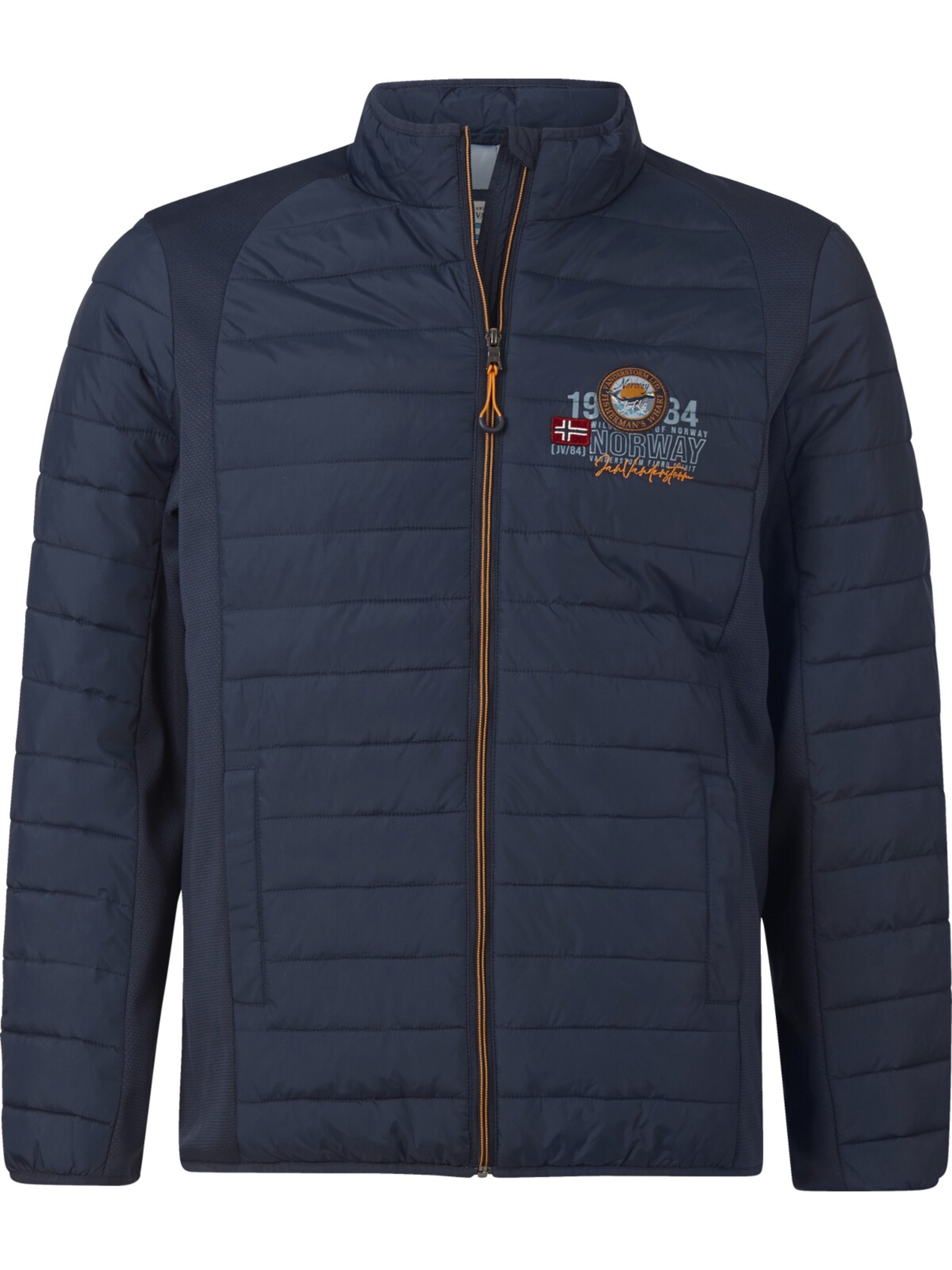Jan Vanderstorm Between-Season Jacket ' Mandius ' in Blue: front