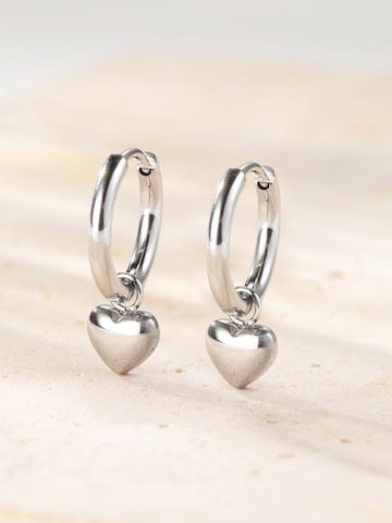 Hey Happiness Earrings 'Heart Beat' in Silver