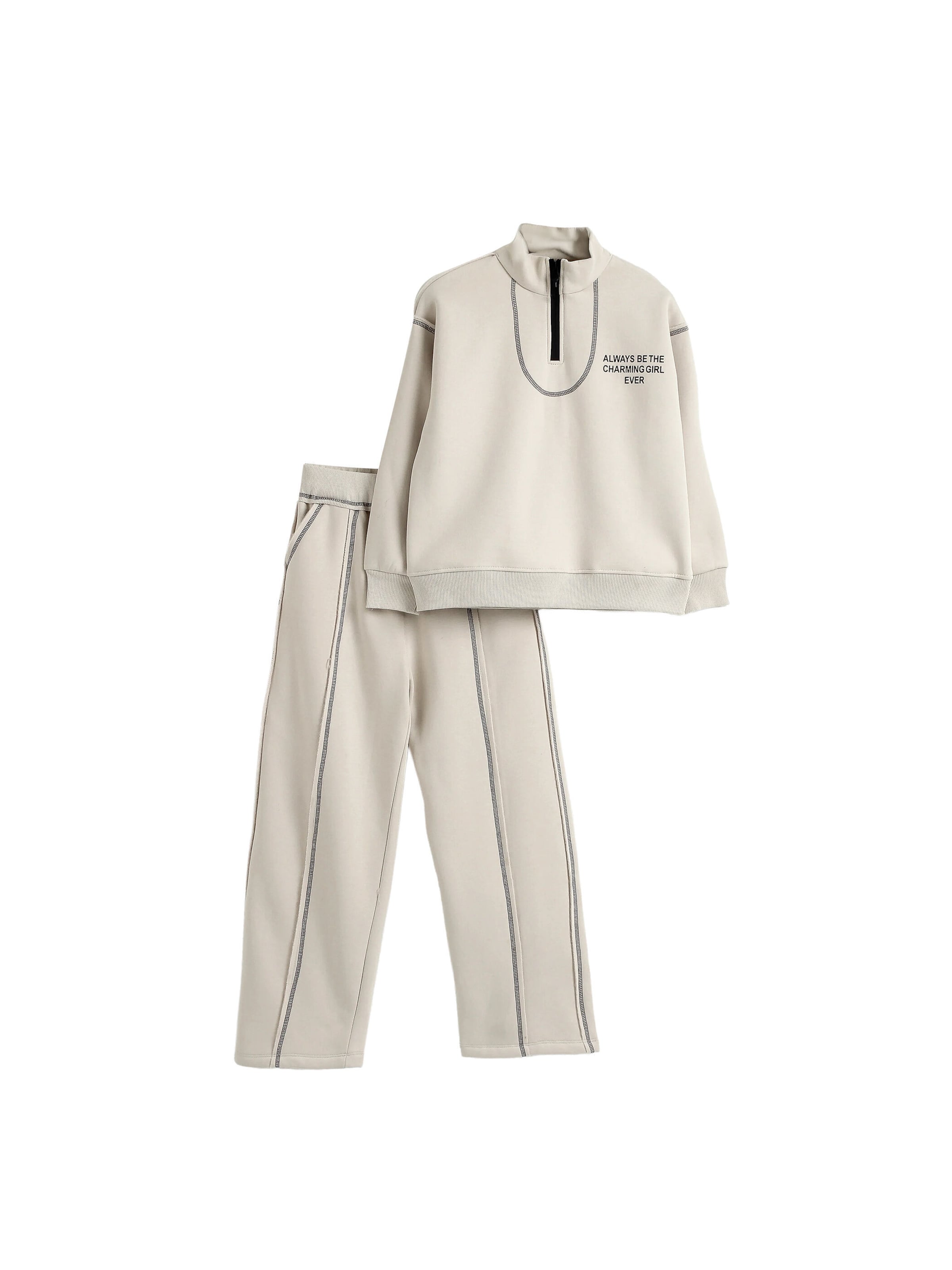 Solang Trainingspak in Beige: voorkant