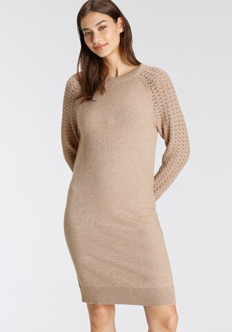 Tamaris Dress in Beige: front