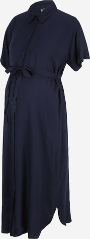 Vero Moda Maternity Košeľové šaty 'Bumpy' - Modrá: predná strana