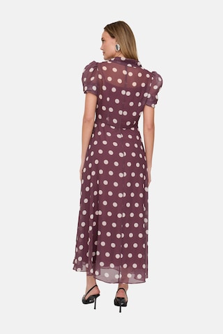 lily and lionel Kleid ' Julia Button Down Print Maxi Dress ' in Braun